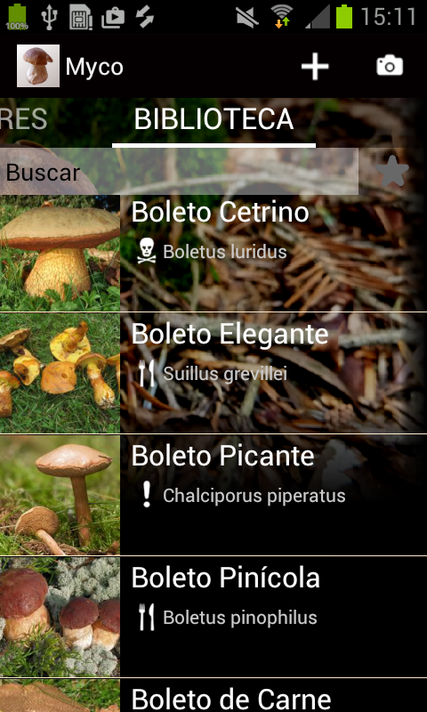 Android application Myco free - Mushroom Guide screenshort