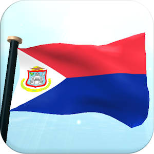 Sint Maarten Flag 3D Wallpaper