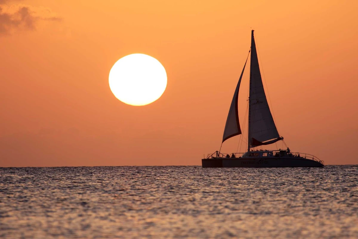 Cayman-Islands-catamaran-sunset - Another picture-perfect sunset in the Cayman Islands.