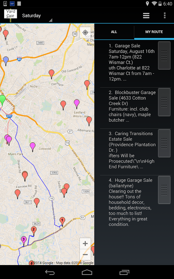 Yard Sale Treasure Map App 