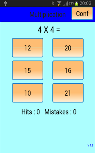 Multiplication tables