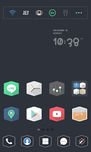 Flat cube dodol theme