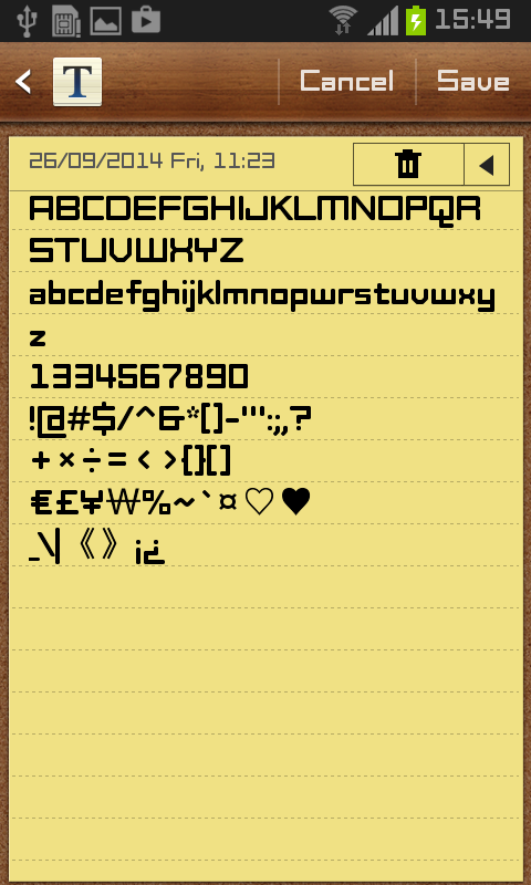 Tetra FlipFont Screen 3