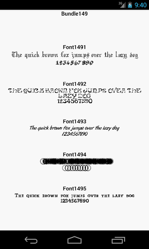 Fonts for FlipFont 149