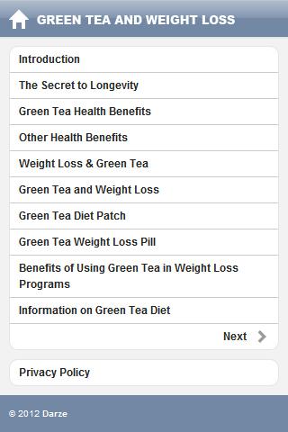 Green Tea and Weight Loss