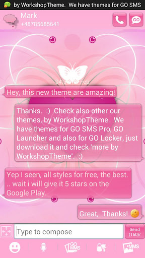 GO SMS Pro Theme Romantic Buy