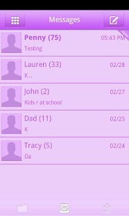 download Purple GO SMS Theme free