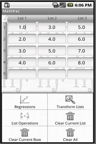 MathPac - Graphing Calculator Screen 3