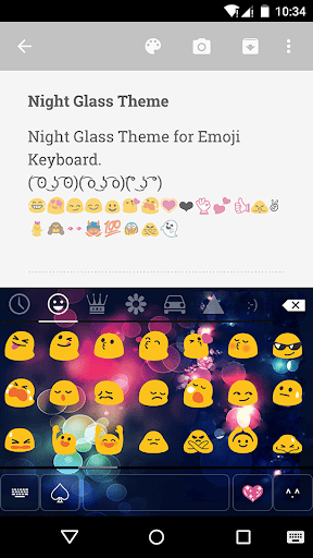 【免費社交App】NightGlass EmojiKeyboard Theme-APP點子