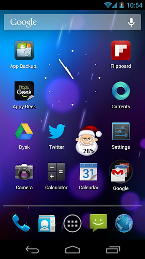 Christmas Santa Battery Widget