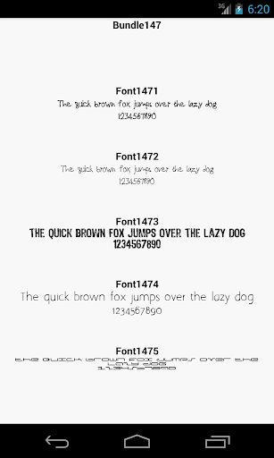 Fonts for FlipFont 147