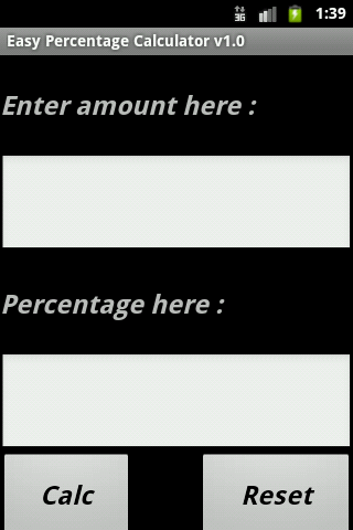 Calc Easy Percentage