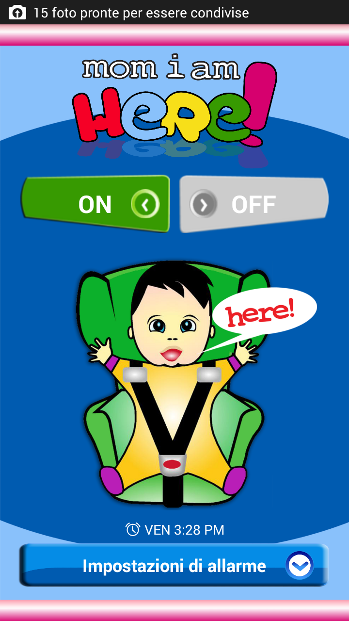 Android application Mom i am Here screenshort