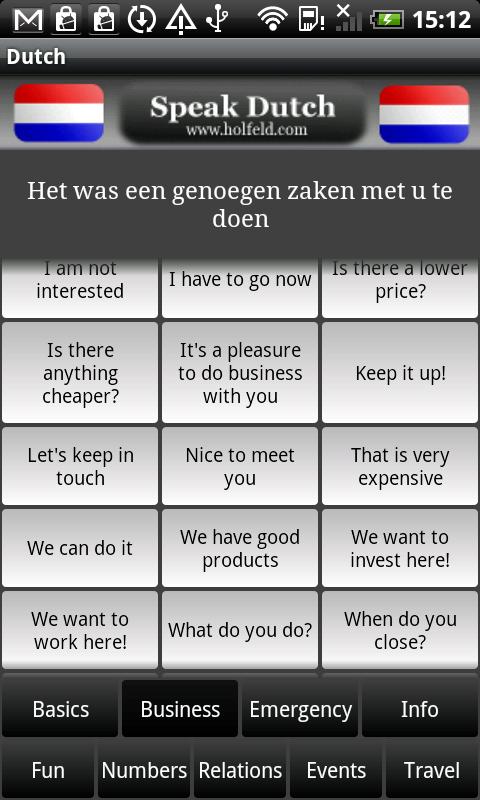 Speak Dutch Screen 2