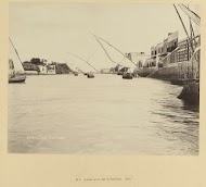 Feloeken op de Nijl bij het eiland Roda in Caïro