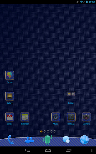 Blue Carbon GO Launcher Theme