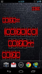 Free Download 3D Rolling Clock RED APK