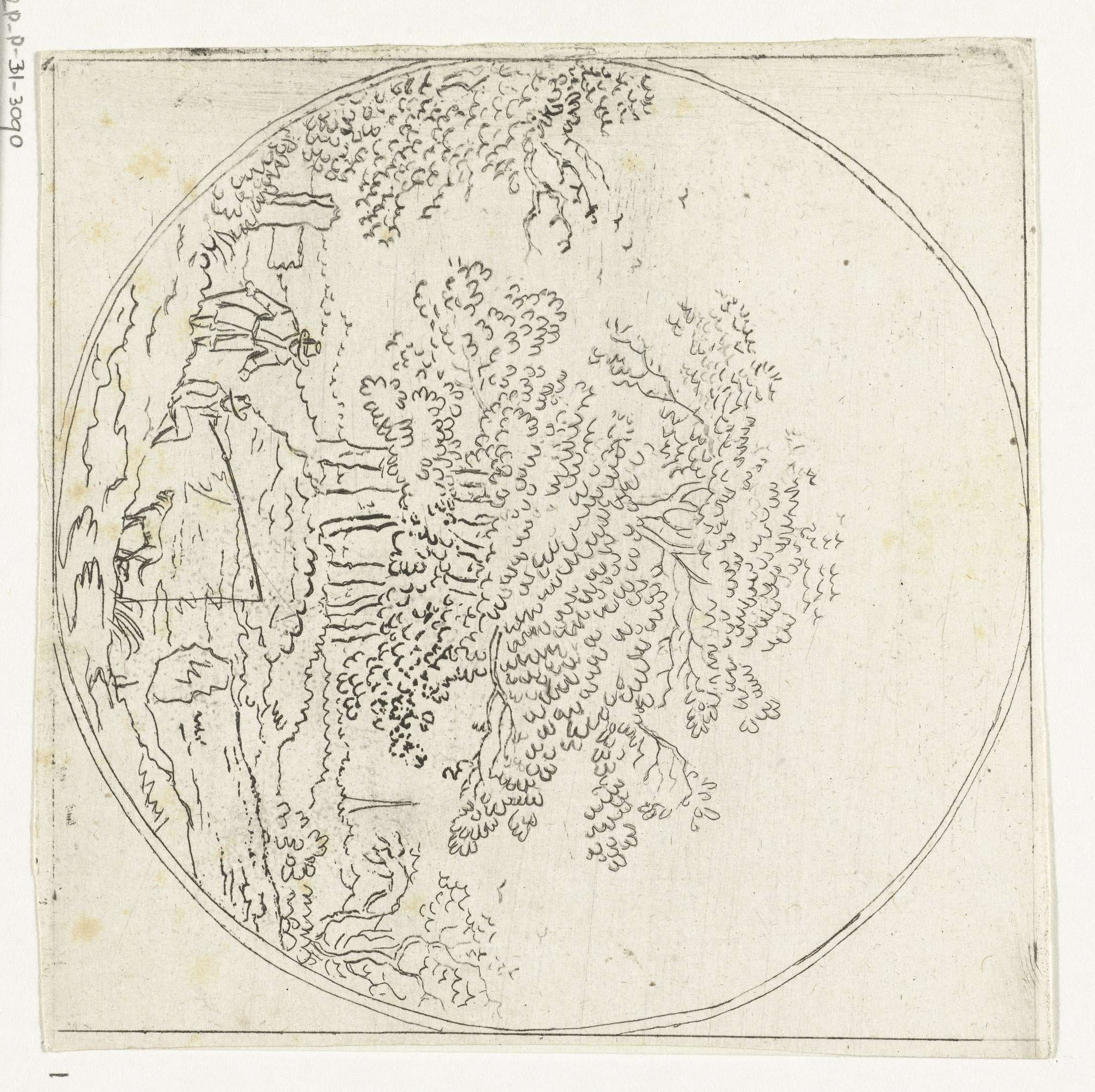 Landschap met hengelaar