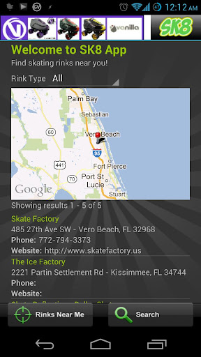 SK8 Yeah Rink Finder