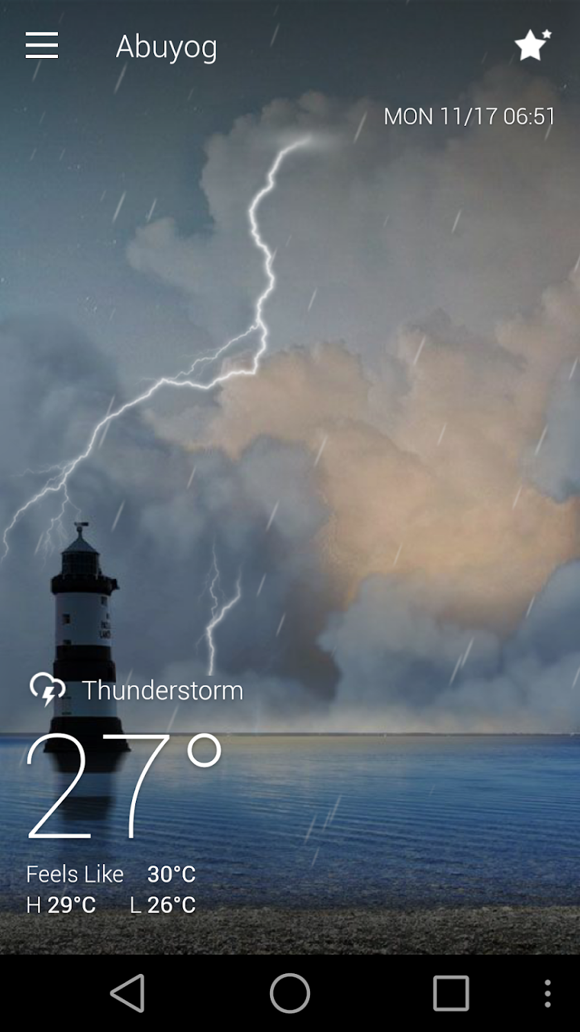 Classic GO Weather Background Screen 2