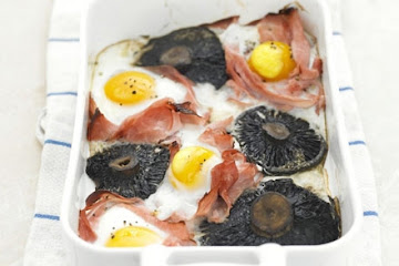 All-in-one-baked mushrooms