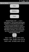 Captura de pantalla de Mental Maths APK #1