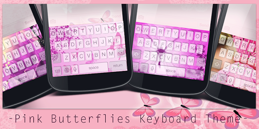 Pink Butterflies Keyboard