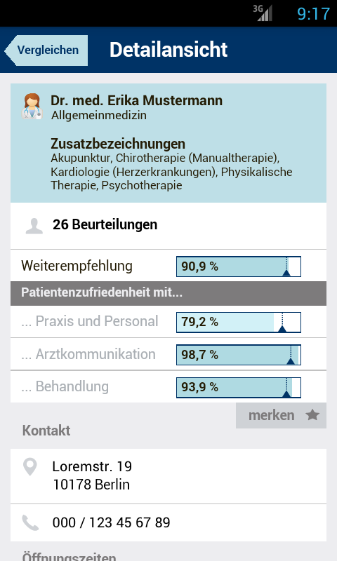Weisse Liste Arztsuche Screen 3