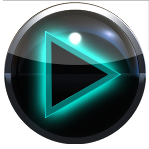 poweramp skin glow lightblue logo
