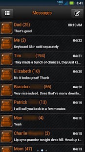 How to mod GO SMS Black Orange Theme 1.1 unlimited apk for android