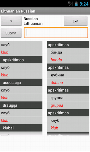 Russian Lithuanian Dictionary