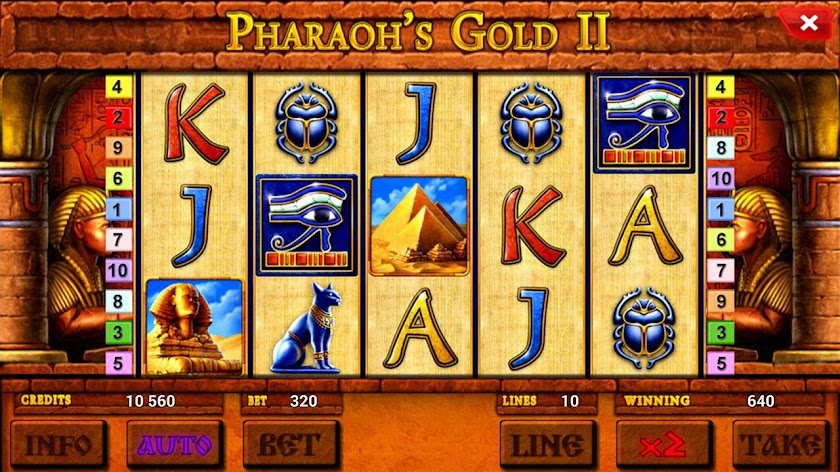 Pharaohs Gold II Deluxe slot Screen 1