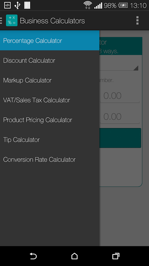 Android application Business Calculators screenshort
