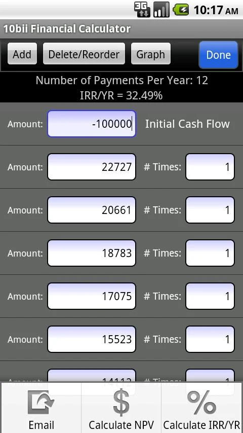 10bii حاسبة مالية - قطة
