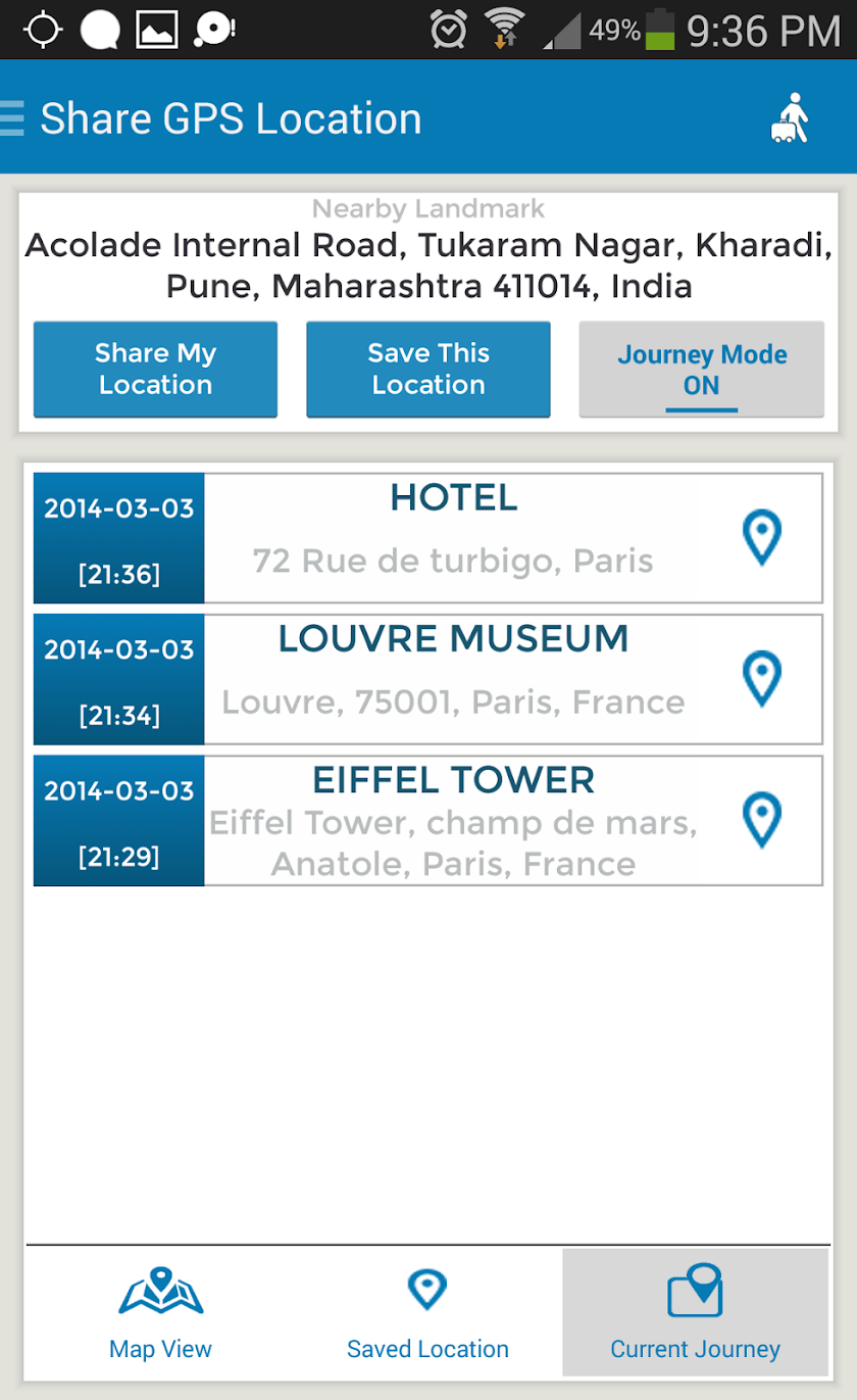Share GPS Location PRO Screen 2