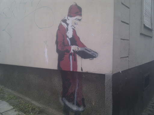 Santa Claus Street Art