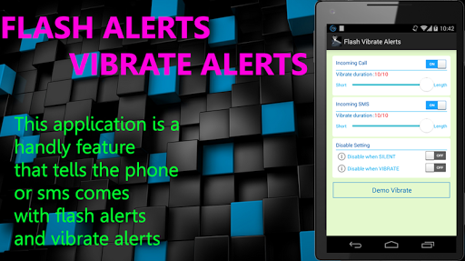 Flash Vibrate Alerts Call SMS