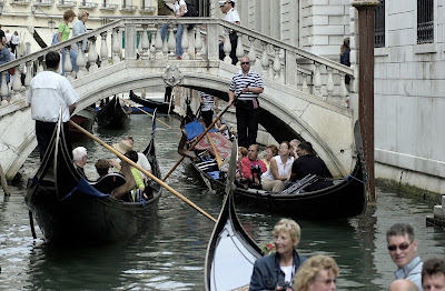 Venice traffic jam.