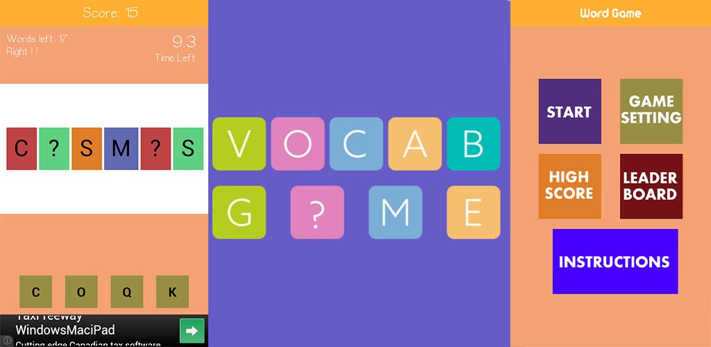 English Vocabulary Game by Govinda Sunil Latest version for Android