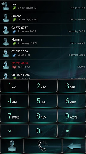 【免費個人化App】Dialer GlassAqua Metal theme-APP點子