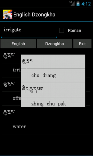 Dzongkha English Dictionary