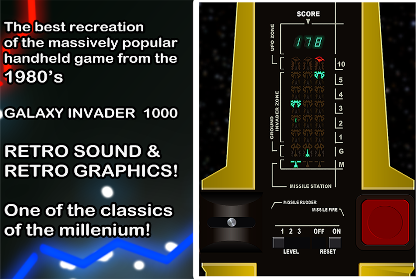 Galaxy Invader 1000 Retro Game Screen 1