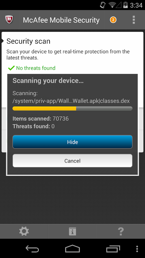 McAfee Antivirus & Security - screenshot
