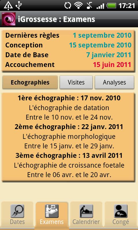 iGrossesse Screen 2