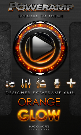 Poweramp skin Orange Magic