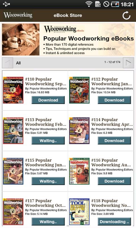 Popular Woodworking eBooks - screenshot