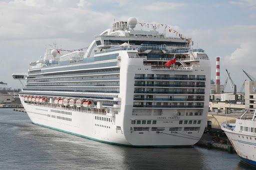 Crown-Princess - Crown Princess berthed at Port Everglades, Florida.  