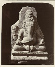 Four armed Ganesha exhibited in the garden of the assistent-resident of Wonosobo (provenance Dieng plateau). Wonosobo, Wonosobo district, Central Java province, 10th century.