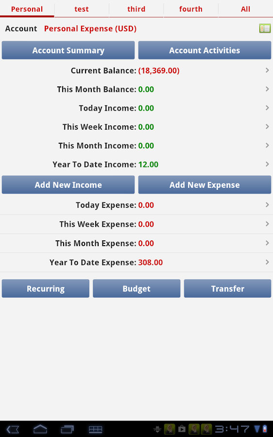 Expense Manager Android