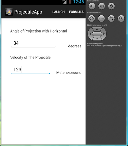 Projectile App- Physics